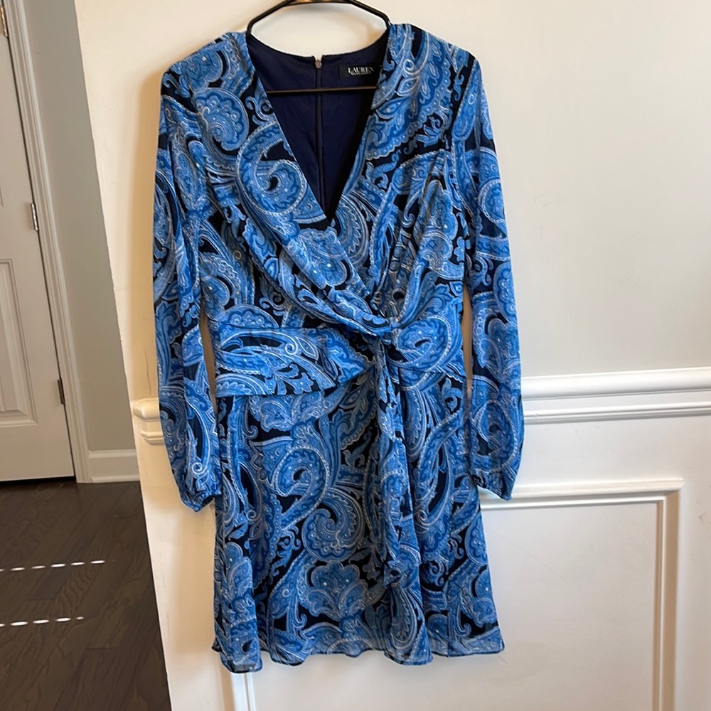 NWT black label Lauren Ralph Lauren paisley dress